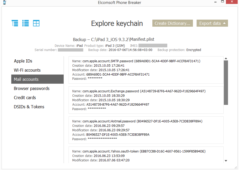 keychain category view