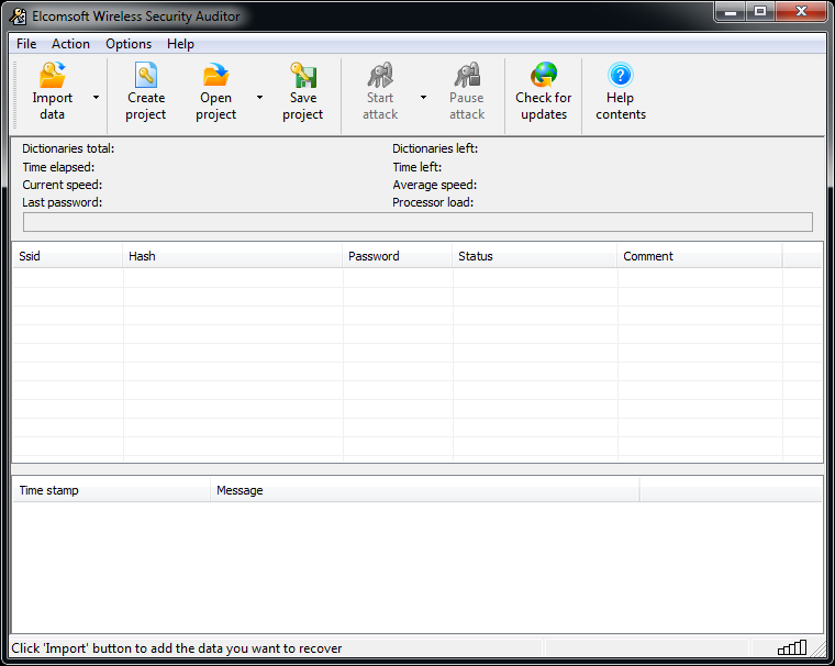 Elcomsoft Wireless Security Auditor main window